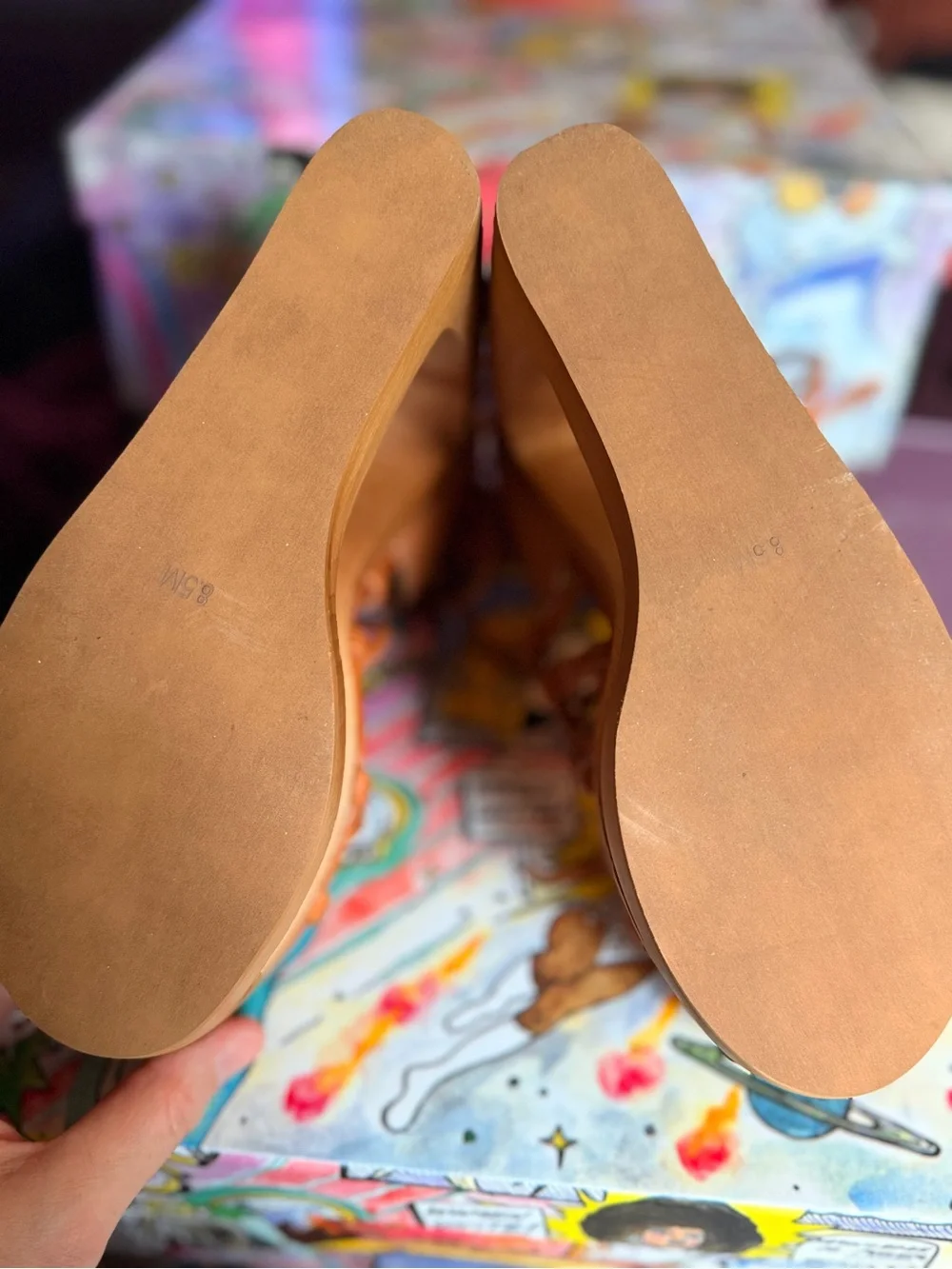 Jeffrey Campbell Tan BLAZE-UP Lace-Up Platform Wooden Wedge